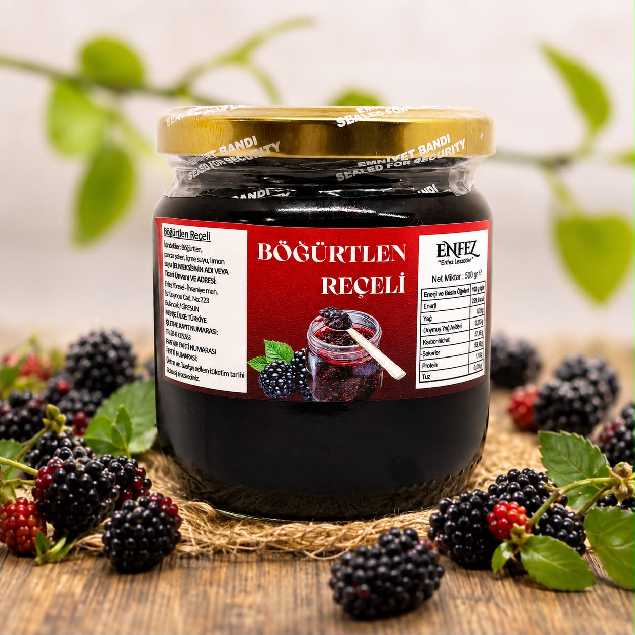 Böğürtlen Reçeli 500 gr